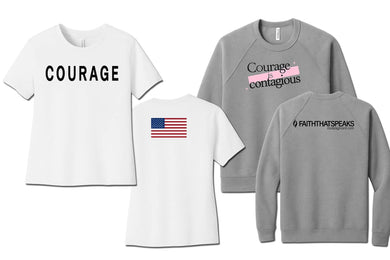 Courage Is Contagious Apparel Bundle (Sweatshirt + COURAGE Tee)